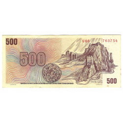 500 Kčs 1973, U 05, SNP 1944, Devín, bankovka, Československo, F