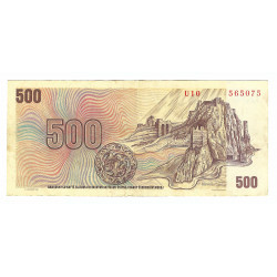 500 Kčs 1973, U 10, SNP 1944, Devín, bankovka, Československo, VG