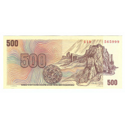 500 Kčs 1973, U 19, SNP 1944, Devín, bankovka, Československo, VF