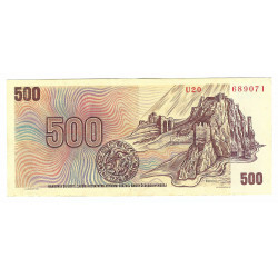 500 Kčs 1973, U 20, SNP 1944, Devín, bankovka, Československo, F