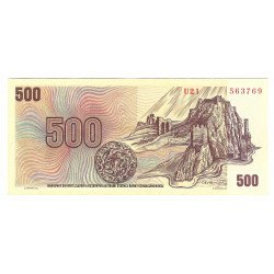 500 Kčs 1973, U 21, SNP 1944, Devín, bankovka, Československo, VF