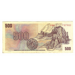 500 Kčs 1973, U 24, SNP 1944, Devín, bankovka, Československo, VG