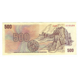 500 Kčs 1973, U 25, SNP 1944, Devín, bankovka, Československo, VG