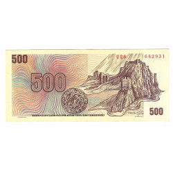 500 Kčs 1973, U 28, SNP 1944, Devín, bankovka, Československo, F
