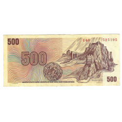 500 Kčs 1973, U 40, SNP 1944, Devín, bankovka, Československo, VG