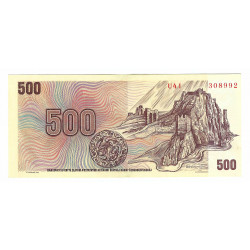 500 Kčs 1973, U 41, SNP 1944, Devín, bankovka, Československo, XF