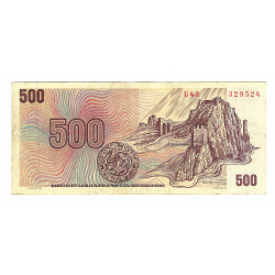 500 Kčs 1973, U 43, SNP 1944, Devín, bankovka, Československo, VG
