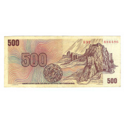 500 Kčs 1973, U 52, SNP 1944, Devín, bankovka, Československo, VG