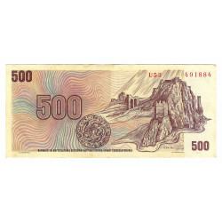500 Kčs 1973, U 53, SNP 1944, Devín, bankovka, Československo, F