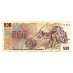 500 Kčs 1973, U 64, SNP 1944, Devín, bankovka, Československo, VG