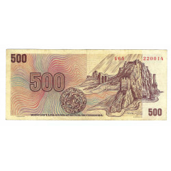 500 Kčs 1973, U 65, SNP 1944, Devín, bankovka, Československo, VG