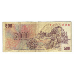 500 Kčs 1973, Z 10, SNP 1944, Devín, bankovka, Československo, VG