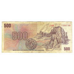 500 Kčs 1973, Z 15, SNP 1944, Devín, bankovka, Československo, VG