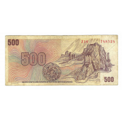 500 Kčs 1973, Z 16, SNP 1944, Devín, bankovka, Československo, VG
