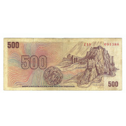 500 Kčs 1973, Z 19, SNP 1944, Devín, bankovka, Československo, VG