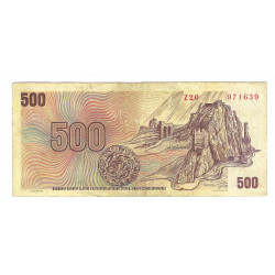 500 Kčs 1973, Z 20, SNP 1944, Devín, bankovka, Československo, VG