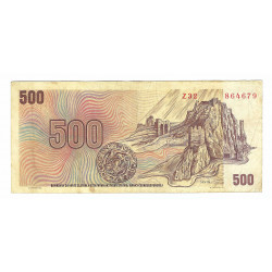 500 Kčs 1973, Z 32, SNP 1944, Devín, bankovka, Československo, VG