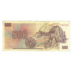 500 Kčs 1973, Z 33, SNP 1944, Devín, bankovka, Československo, VG