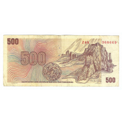 500 Kčs 1973, Z 44, SNP 1944, Devín, bankovka, Československo, VG