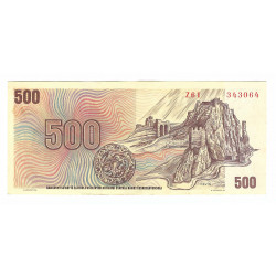 500 Kčs 1973, Z 61, SNP 1944, Devín, bankovka, Československo, VF
