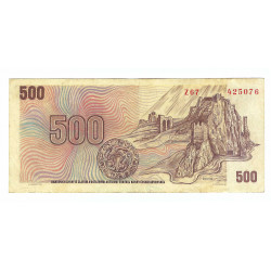 500 Kčs 1973, Z 67, SNP 1944, Devín, bankovka, Československo, VG