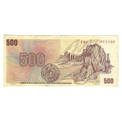 500 Kčs 1973, Z 83, SNP 1944, Devín, bankovka, Československo, VG