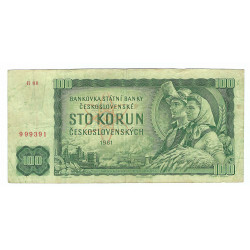 100 Kčs 1961, R 88, Československo, VG