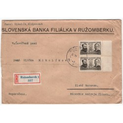 Ružomberok, Slovenská banka, doporučene, celistvosť, Slovenský štát