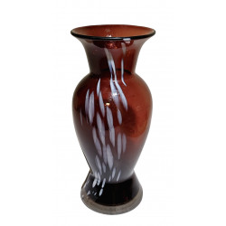 Fialová váza, hutné sklo