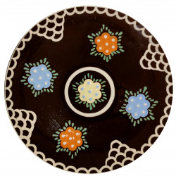 Kvietkovaný stredný tanier, Pozdišovská keramika, Československo