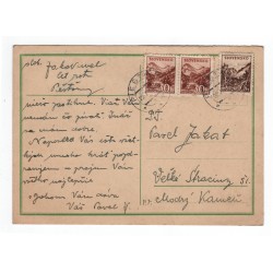 22. I. 1943 Piešťany, lístok, celistvosť, Slovenský štát