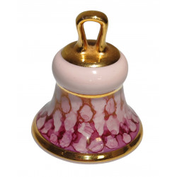 Miniatúra, zvonček, RD Karlovy Vary, ružový porcelán