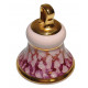 Miniatúra, zvonček, RD Karlovy Vary, ružový porcelán