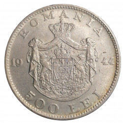 1944 - 500 lei, Mihai I., Ag 700/1000, 12,00 g, Rumunsko