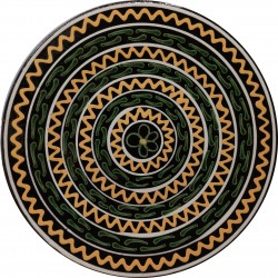 Plytký tanier s atypickým vzorom, Pozdišovská keramika