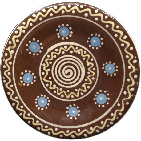 Malý tanierik s modro - bielym dekorom, Pozdišovská keramika