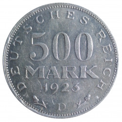 1923 D, 500 mark, Munich, Al, Weimar republic, Nemecko