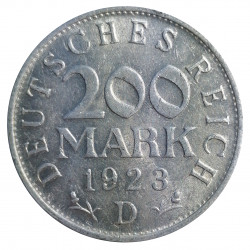 1923 D, 200 mark, Munich, Al, Weimar republic, Nemecko