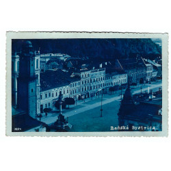 1939 - Banská Bystrica, modrobiela fotopohľadnica, Slovenský štát