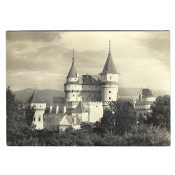 1962 - Bojnický zámok, čiernobiela fotopohľadnica, Československo