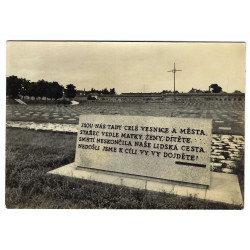 1961 - Cintorín v Terezíne, čiernobiela fotopohľadnica, Československo