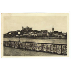 1946 - Dunaj, Bratislava, čiernobiela fotopohľadnica, Československo