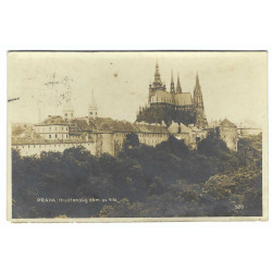 1926 - Hradčanský dóm, Praha, čiernobiela fotopohľadnica, Československo