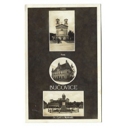 1936 - Bučovice, čiernobiela viacokienková fotopohľadnica, Československo