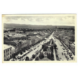 1937 - Panoráma Prešova, čiernobiela fotopohľadnica, Československo