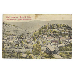 Pohľad na mesto Gelnica, kolorovaná pohľadnica, neprešla poštou