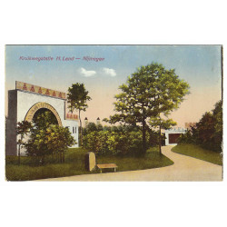 Brána s cestičkou, Nijmegen, kolorovaná pohľadnica, neprešla poštou, Holandsko