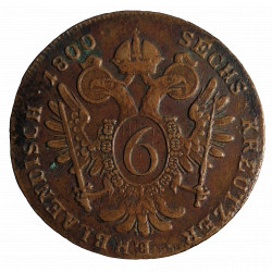 6 Kr 1800 S, Smolník, František II., Rakúsko Uhorsko