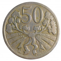 50 halier 1921, O. Španiel, Československo (1918 - 1939)