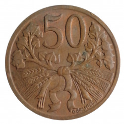 50 halier 1948, O. Španiel, Československo (1945 - 1953)